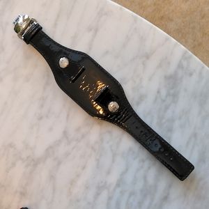 Michele patent leather watch band